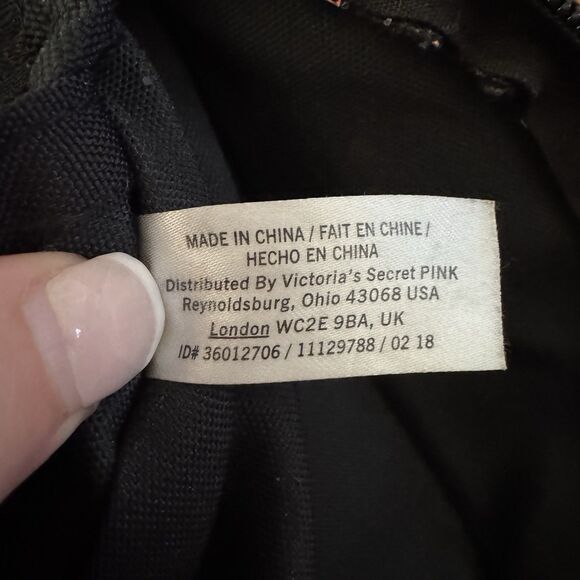 Victoria’s Secret PINK Bling Fanny Pack Belt Bag Black Pink Sequin Glitter Y2K - Picture 9 of 9